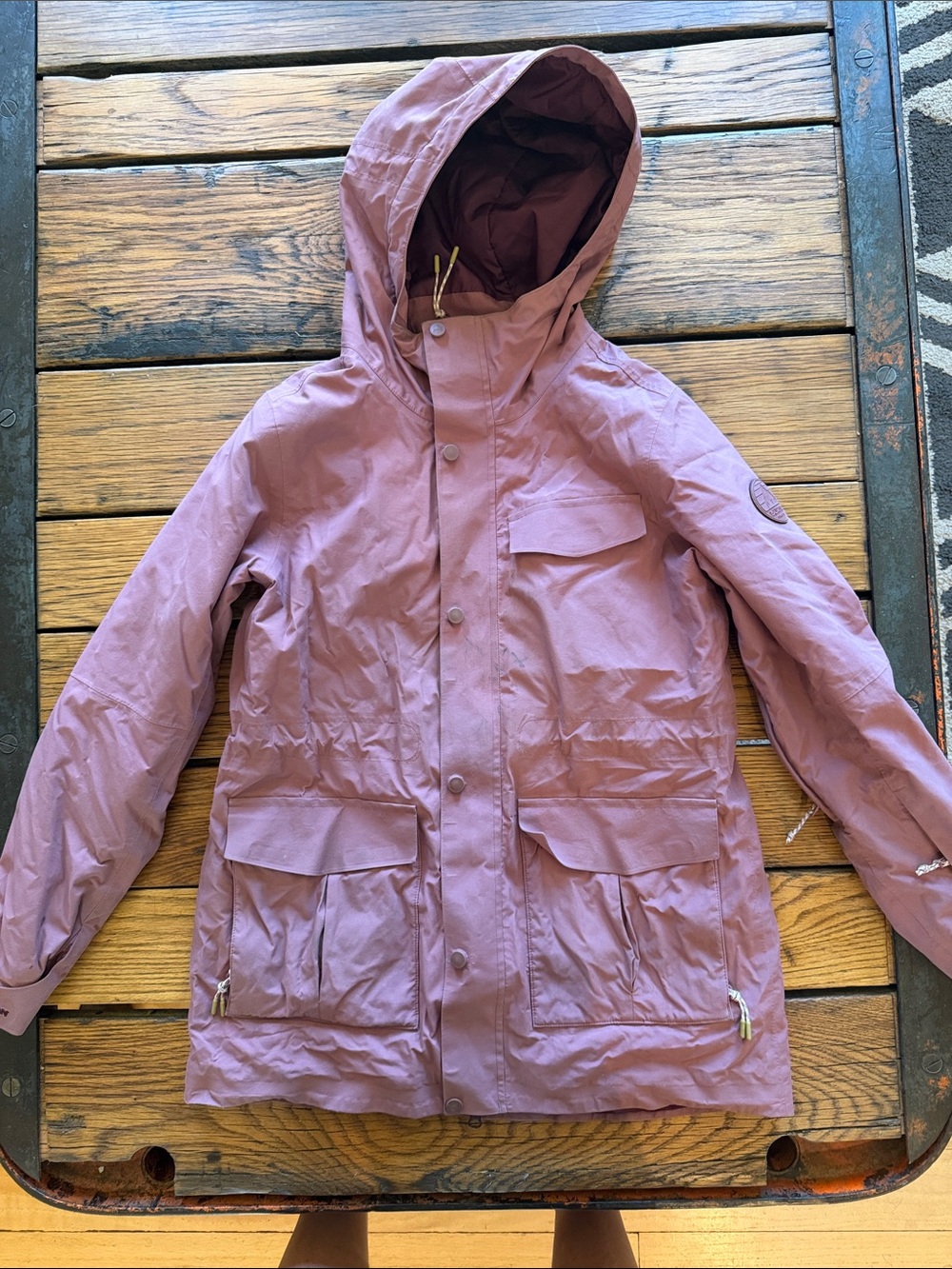 Burton Utility Hooded Jacket in Dusty Rose